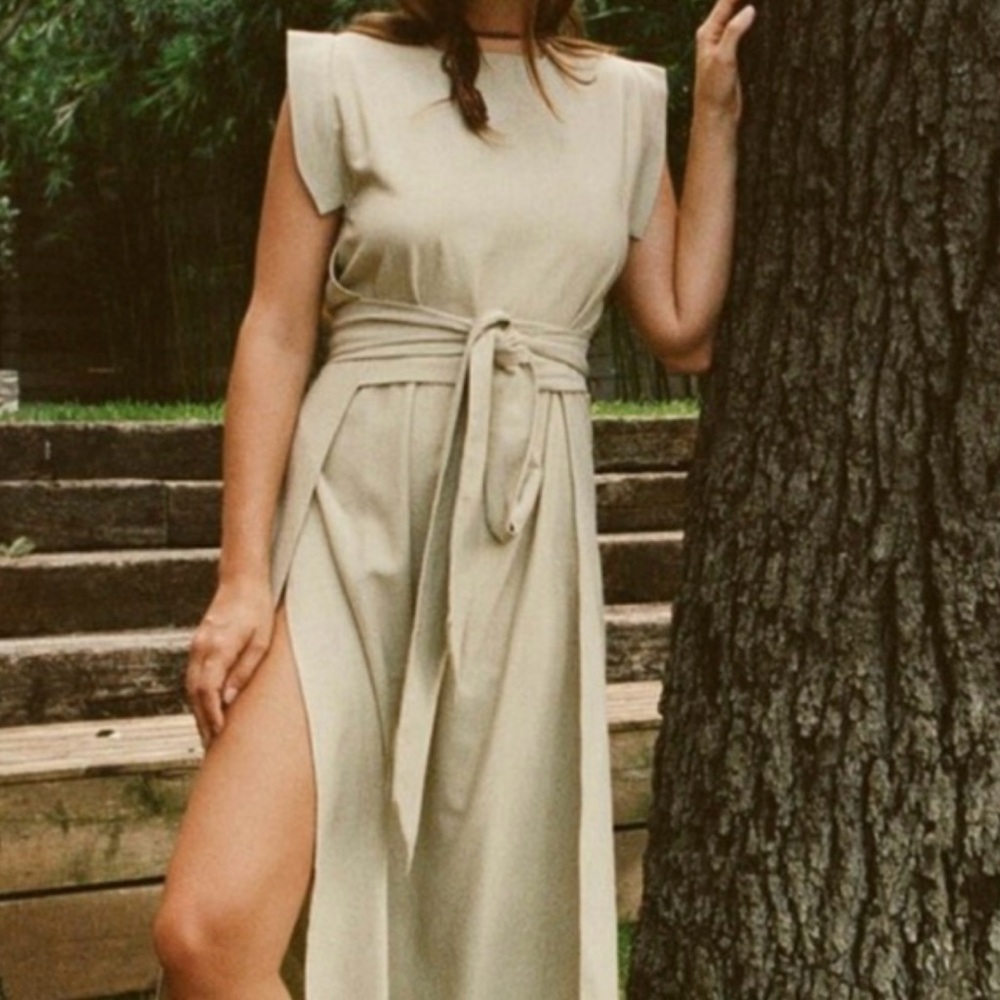 Doen Ash Wrap Dress- 100% Silk / Oaken